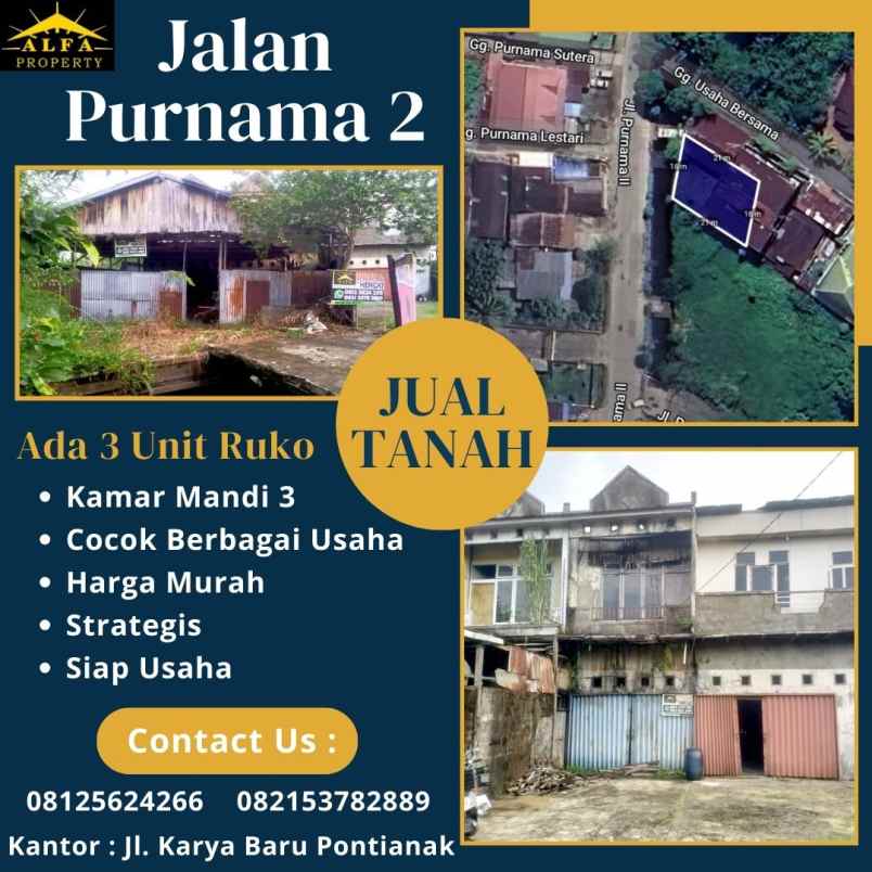 dijual tanah jl purnama 2