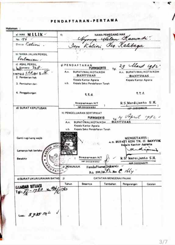 dijual tanah kaliori