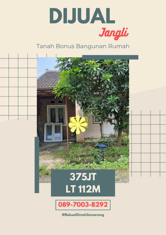 dijual tanah kavling bonus bangunan rumah