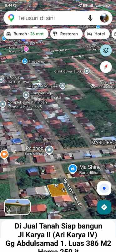dijual tanah kotabaru