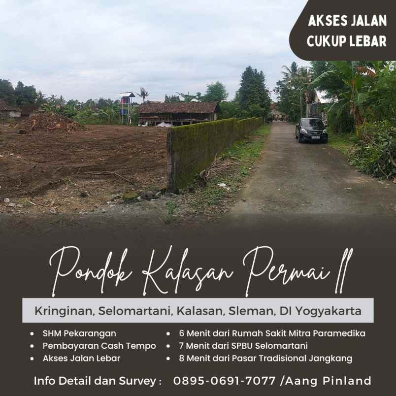 dijual tanah kringinan selomartani