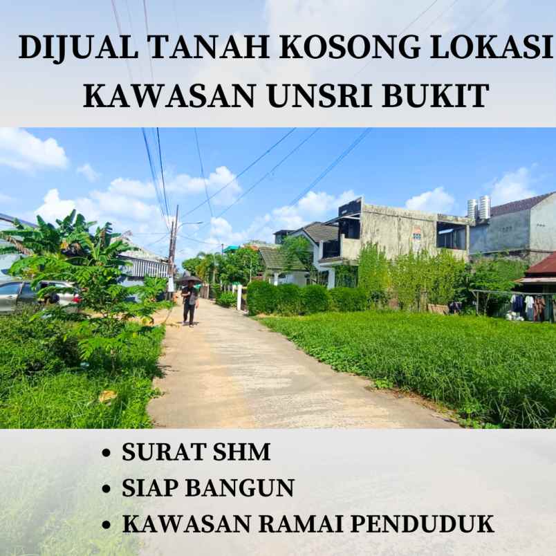 dijual tanah murah lokasi dekat bukit unsri palembang