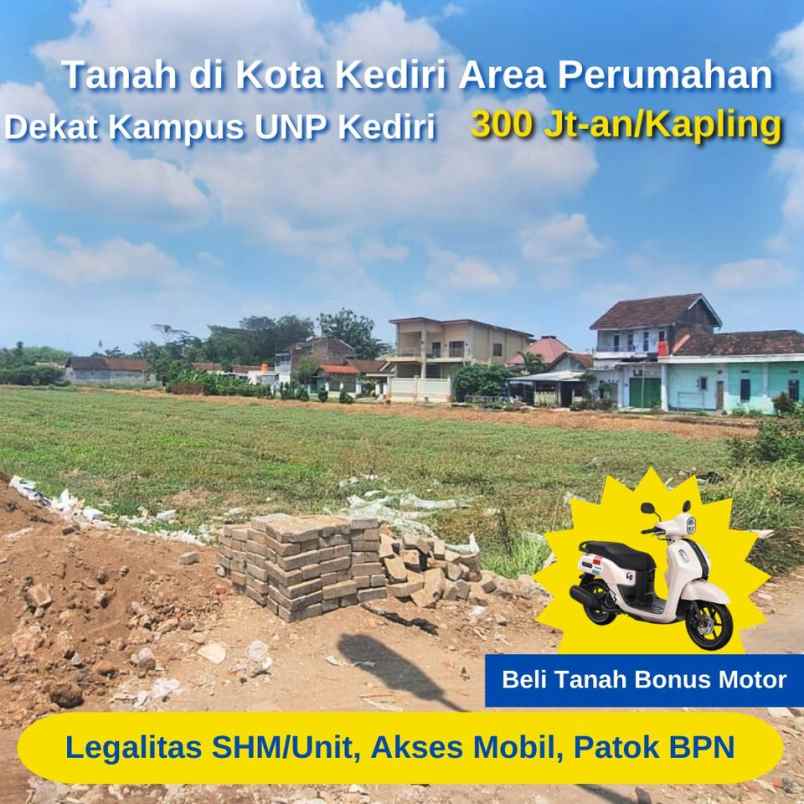 dijual tanah ngampel kec mojoroto kota