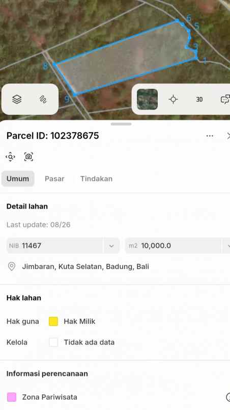 dijual tanah pantai batu layah balangan