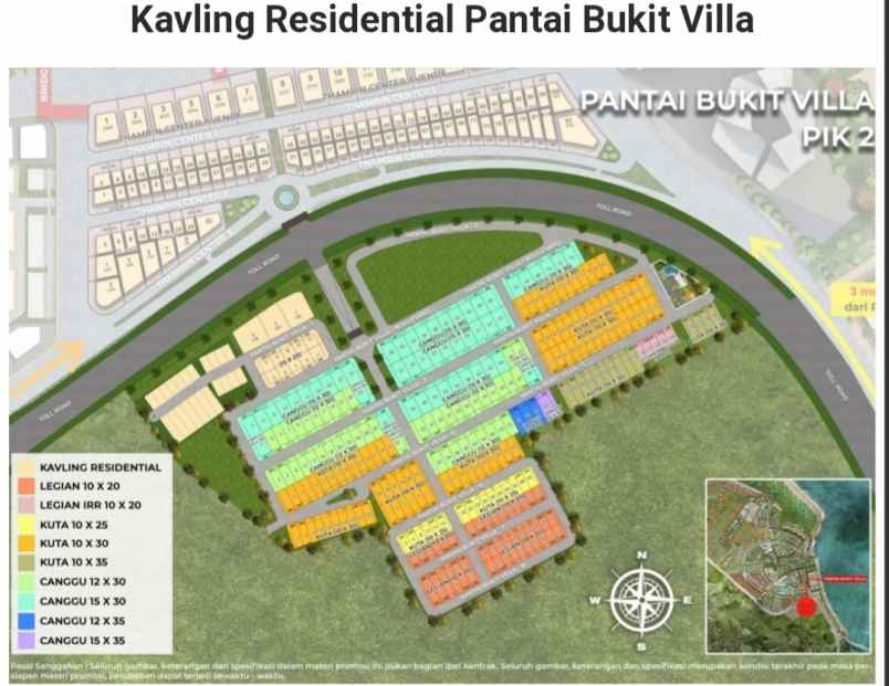 dijual tanah pantai bukit villa pik2