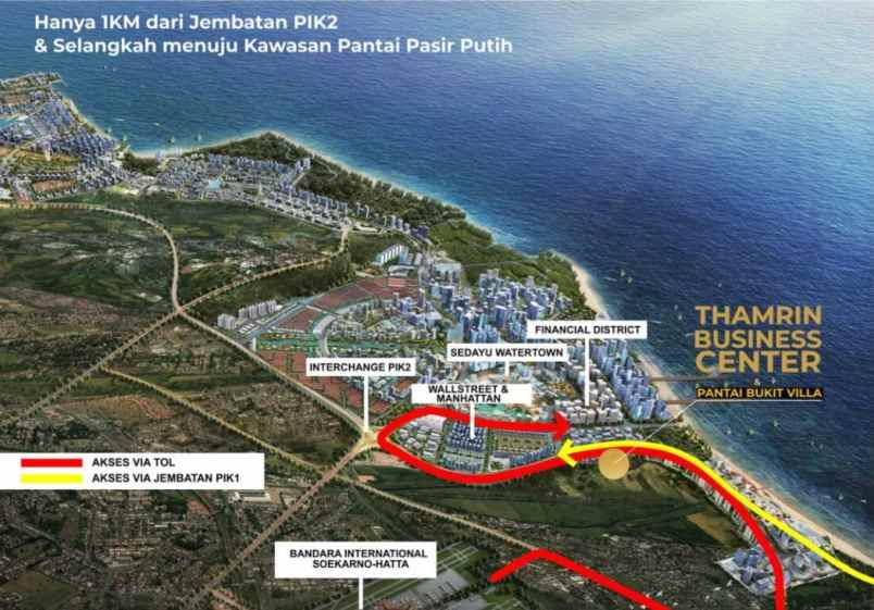 dijual tanah pantai bukit villa pik2