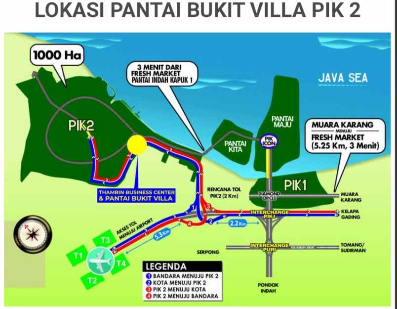 dijual tanah pantai bukit villa pik2