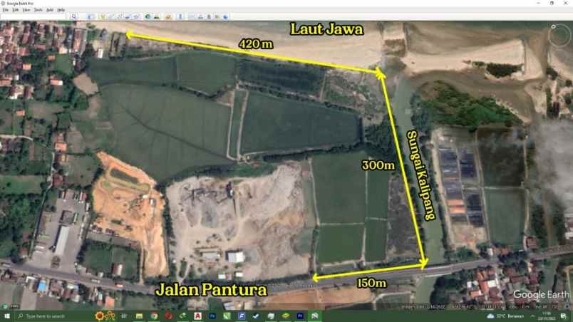 dijual tanah pantura tanjungan rembang