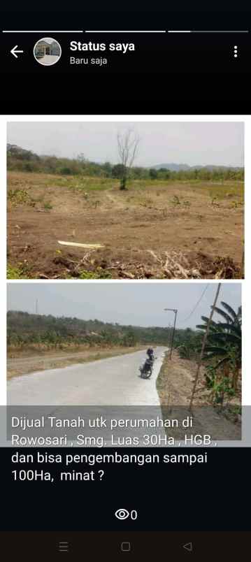 dijual tanah perumahan di rowosari tembalang semarang