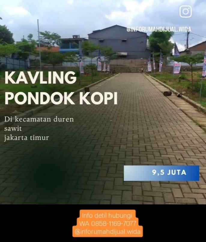 dijual tanah pondok kopi