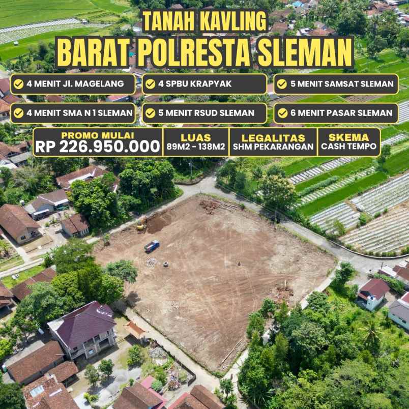 dijual tanah sanggrahan caturharjo