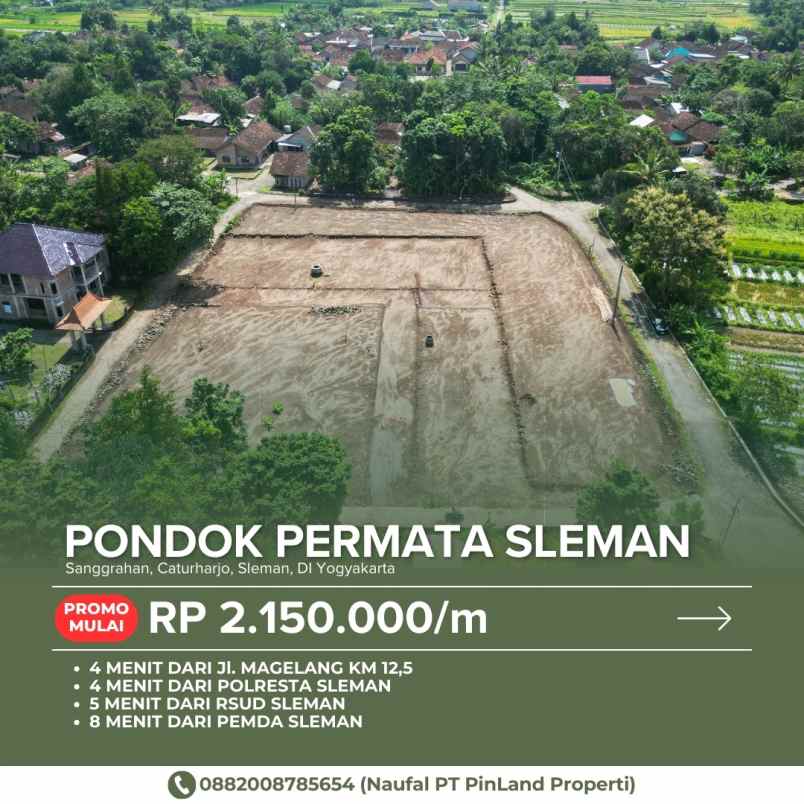 dijual tanah sanggrahan caturharjo