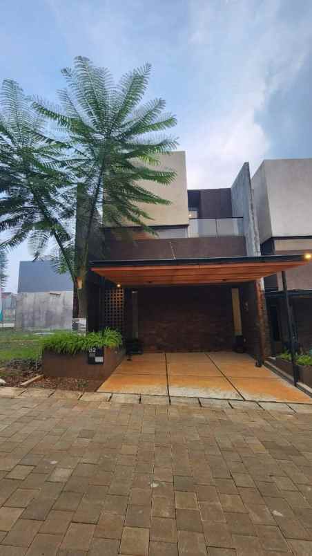 dijual townhouse modern tropis di cinangka pondok cabe