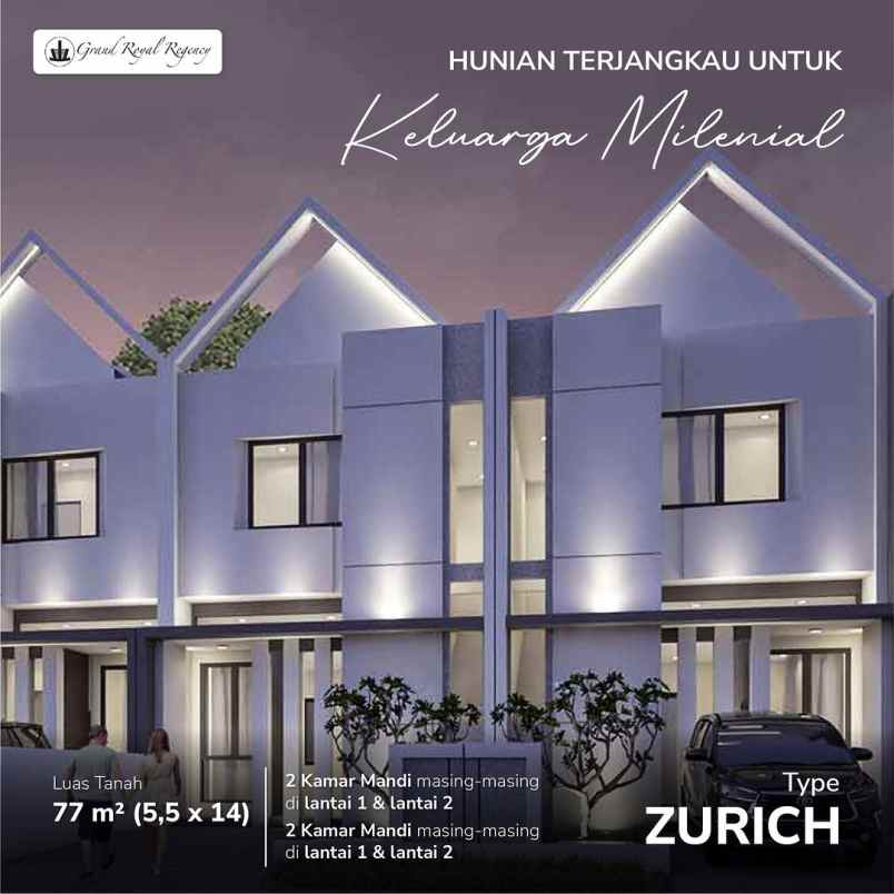 dijual type zurich grand royal regency