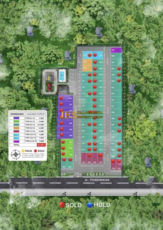 dijual villa cemara park palace jalan