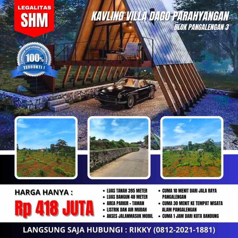 jual kavling villa siap bangun di pangalengan bandung