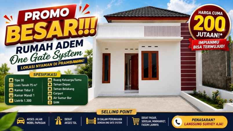 promo besar rumah adem di prambanan
