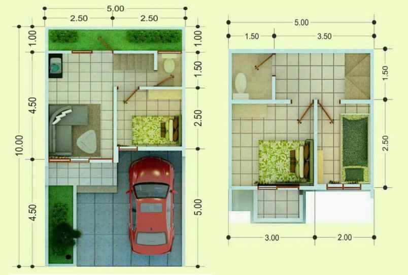 rumah 2 lantai cluster ciledug kota tangerang