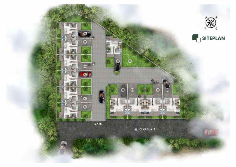 rumah 2 lantai di bogor dekat kebun raya bogor