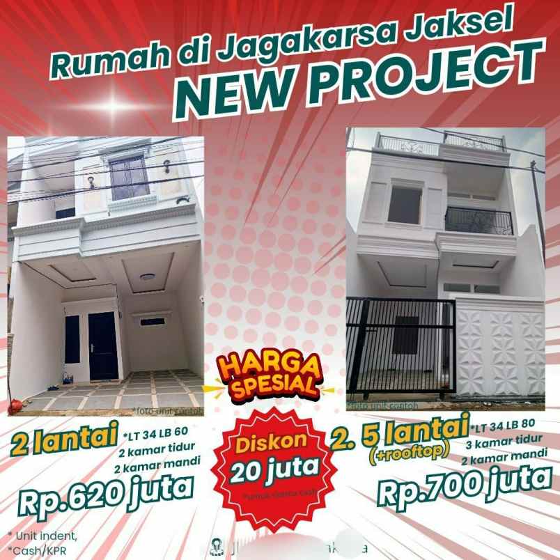 rumah 2 lantai jagakarsa jakarta selatan akses mobil