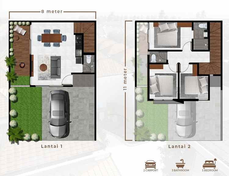 rumah 2 lantai strategis di pusat kota yogyakarta