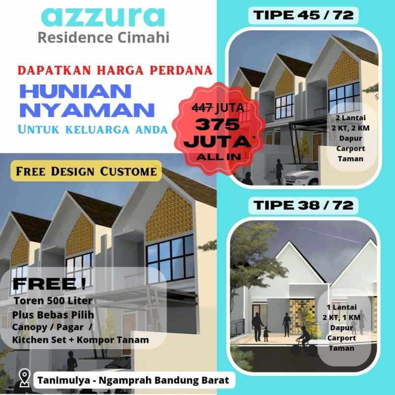 rumah 300 jutaan bisa kpr cicilan ringan dekat cimahi