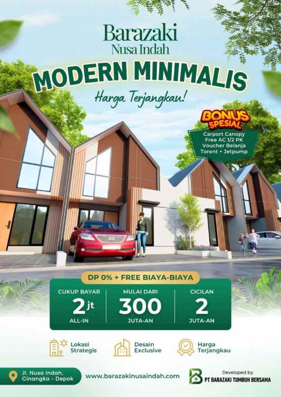 rumah baru minimalis modern dengan rooftop