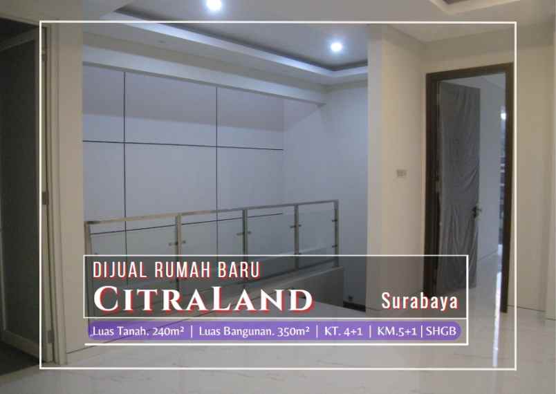 rumah baru modern minimalis di citraland surabaya