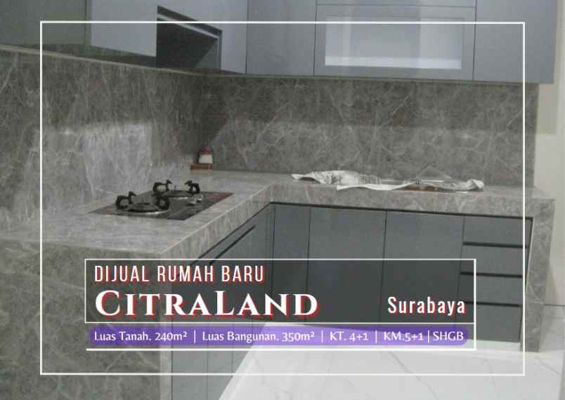 rumah baru modern minimalis di citraland surabaya