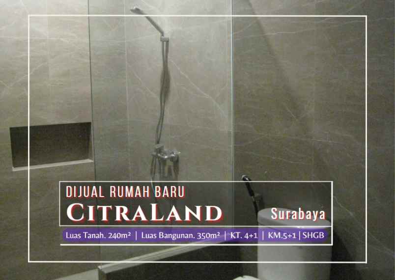 rumah baru modern minimalis di citraland surabaya