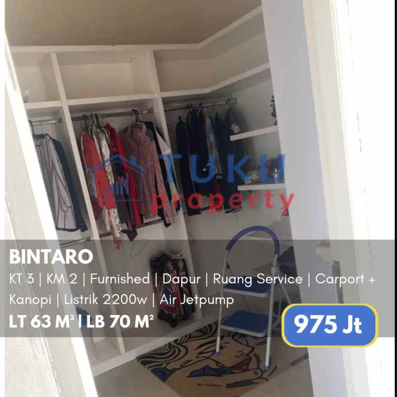 rumah bintaro 975jt dekat bintaro plaza