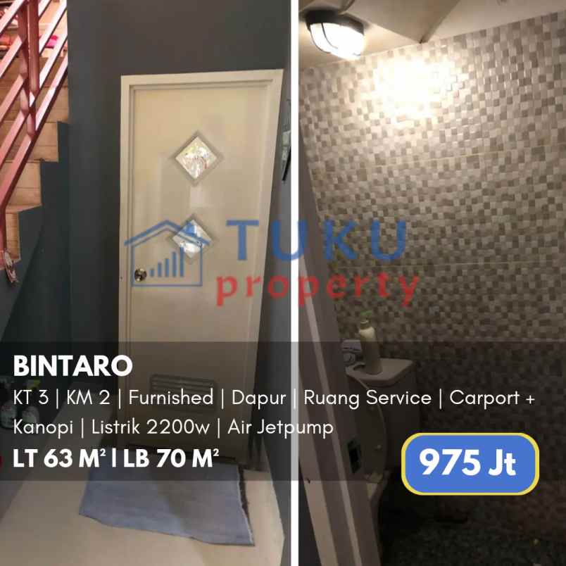 rumah bintaro 975jt dekat bintaro plaza