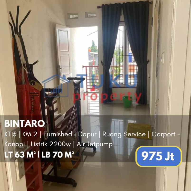 rumah bintaro 975jt dekat bintaro plaza