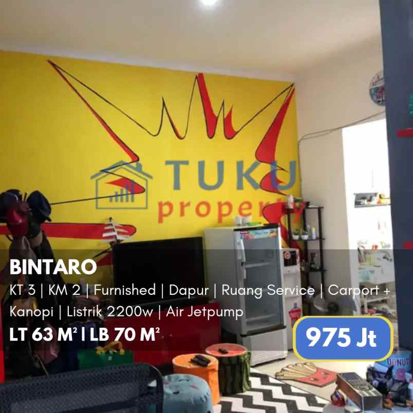 rumah bintaro 975jt dekat bintaro plaza