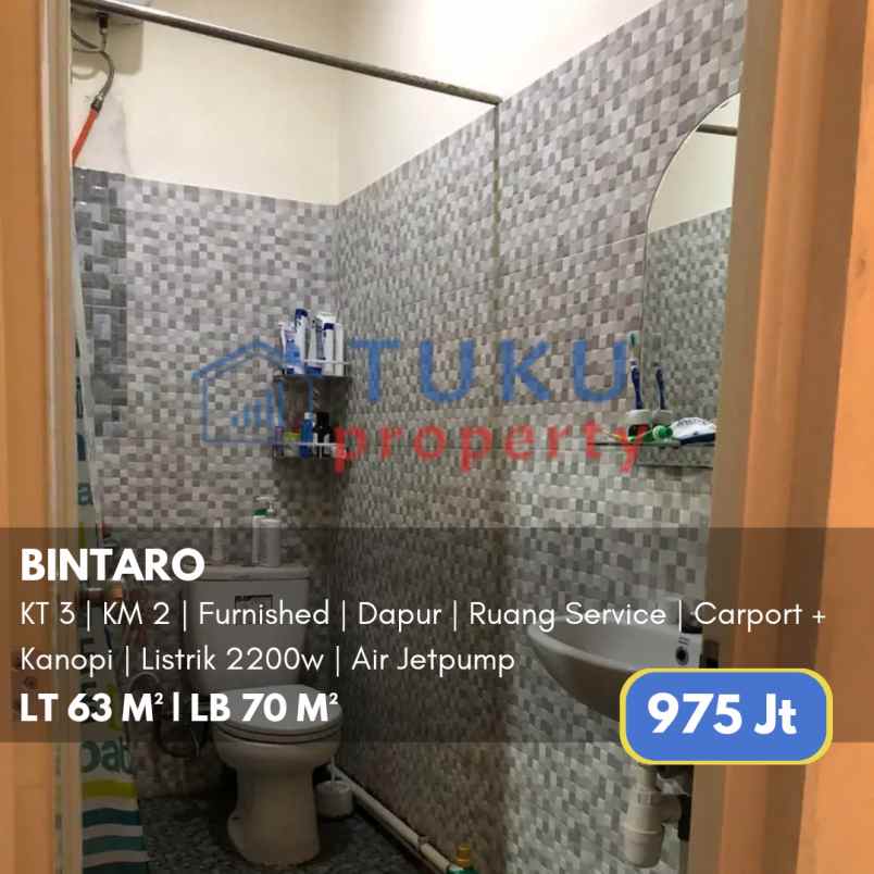 rumah bintaro 975jt dekat bintaro plaza