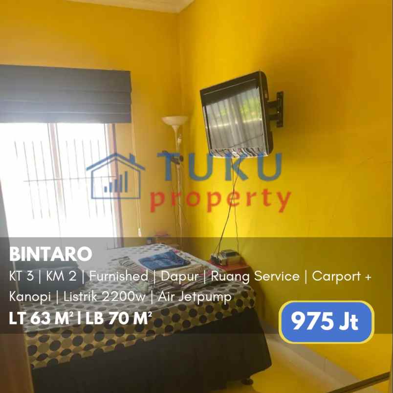 rumah bintaro 975jt dekat bintaro plaza