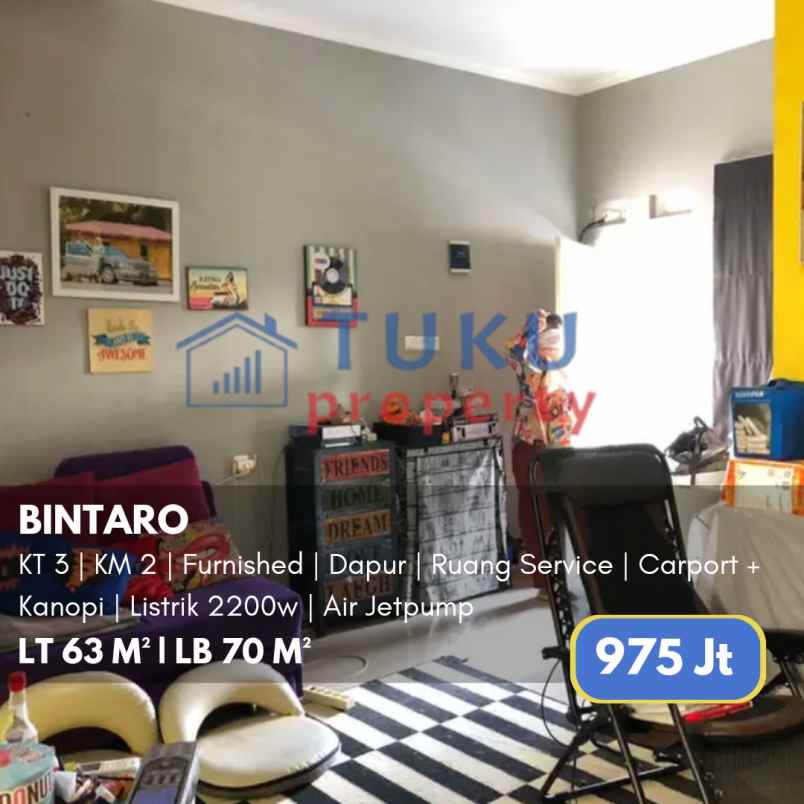 rumah bintaro 975jt dekat bintaro plaza