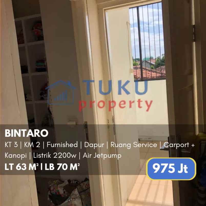 rumah bintaro 975jt dekat bintaro plaza