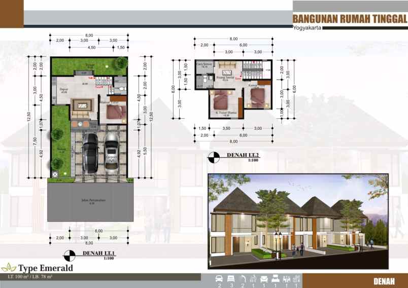 rumah cantik 2 lantai murah di seyegan