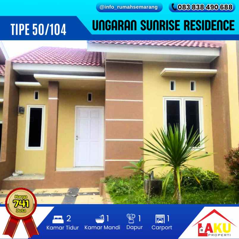 rumah cantik di cluster ungaran sunrise residence