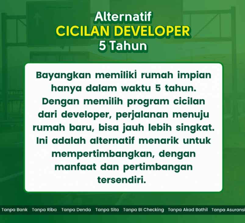rumah cinangka sawangan depok kpr syariah tanpa riba