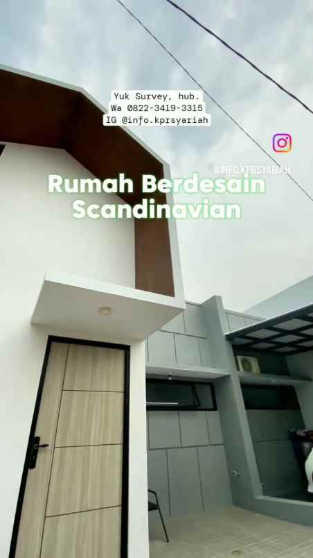 rumah cluster desain scandinavian di kota bekasi