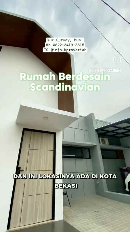 rumah cluster desain scandinavian di kota bekasi