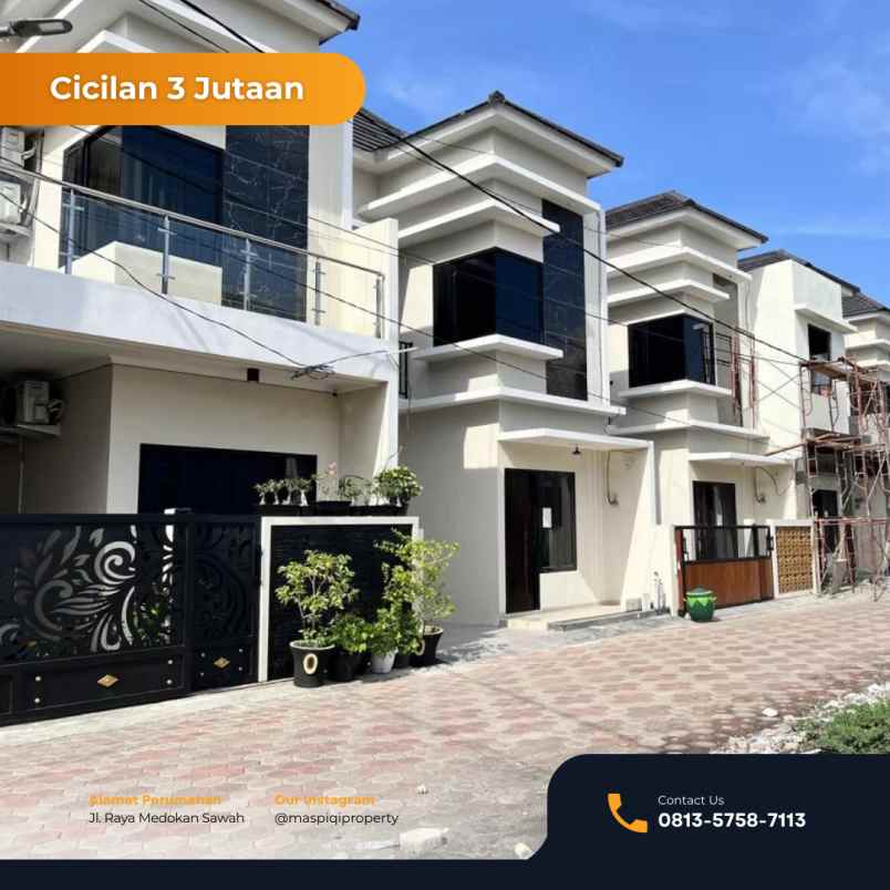 rumah di medokan cicilan cuma 3 jutaan