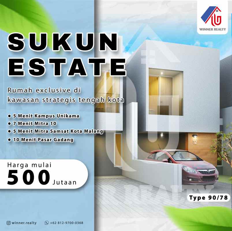 rumah exclusive tengah kota malang