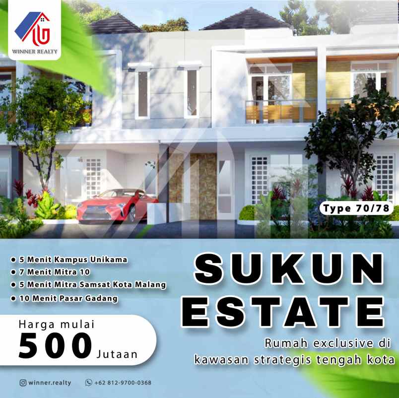 rumah exclusive tengah kota malang