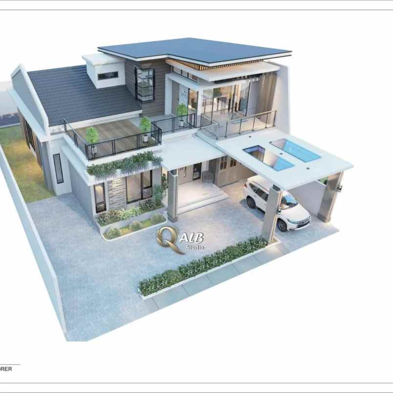 rumah mewah 2 lantai di jalan cemara gading pekanbaru