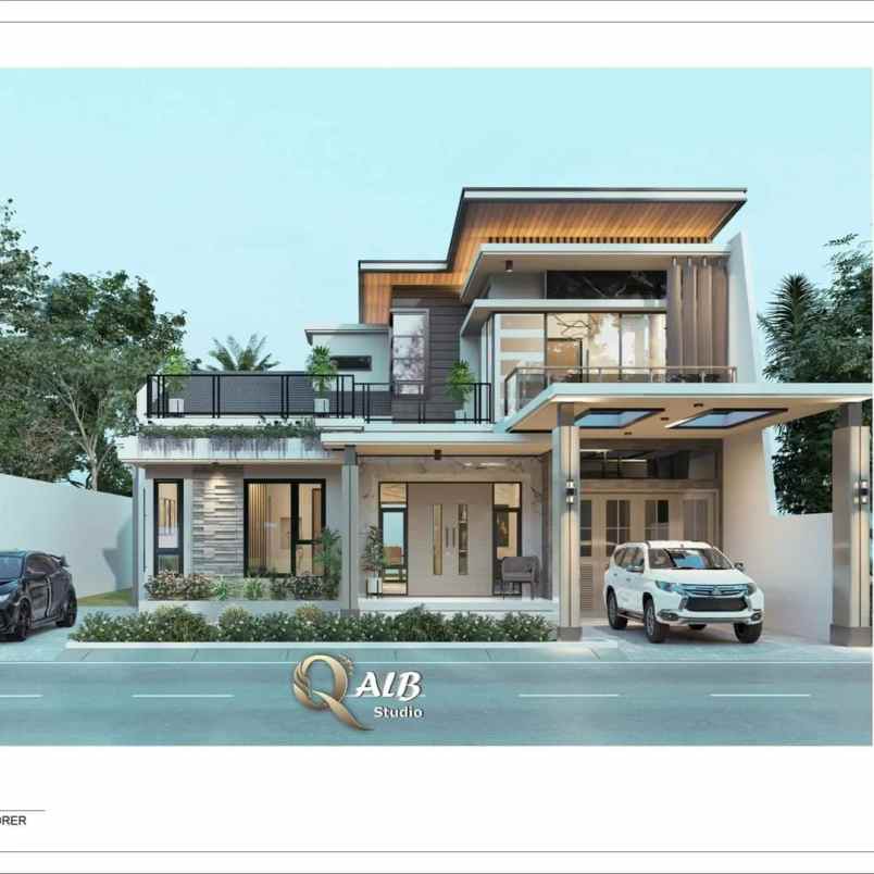 rumah mewah 2 lantai di jalan cemara gading pekanbaru