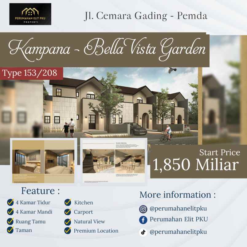 rumah mewah komplek pemda bella vista garden