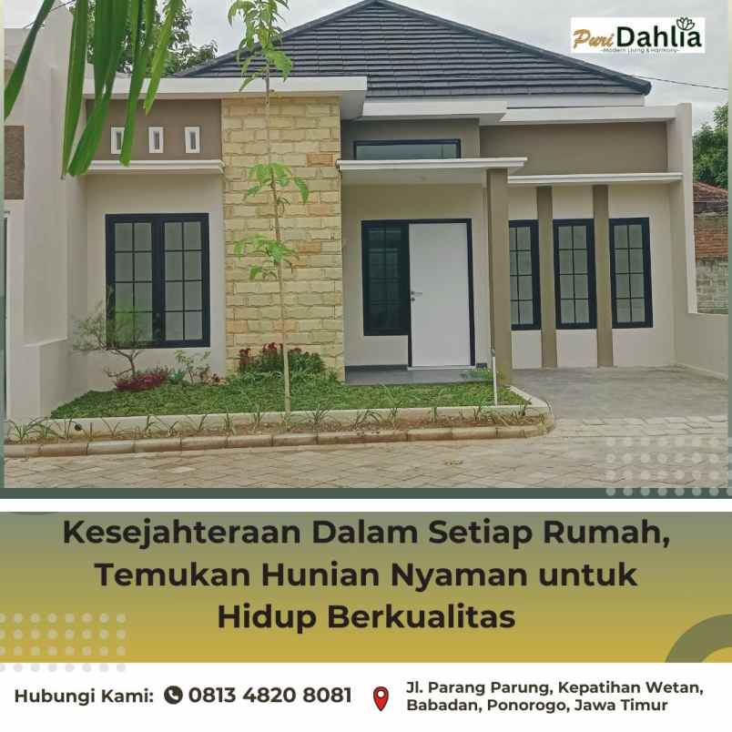 rumah minimalis satu lantai syariah ponorogo